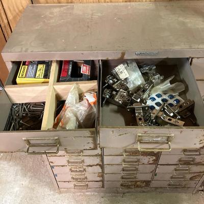 LOT 256: 30 Drawer Steelmaster Storage Cabinet and Contents