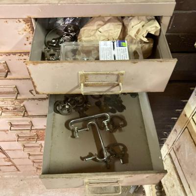LOT 256: 30 Drawer Steelmaster Storage Cabinet and Contents