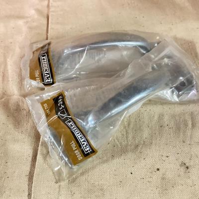 LOT 257: Collection of Brass Door Knobs, Hinges, Drawer Cabinet Pulls and More