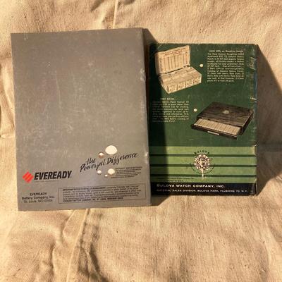 LOT 259: Vintage Official Catalogue of Swiss Watch Repair Parts Book, How to Replace Watch Batteries Book, Bulova Hands Catalog and...