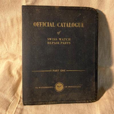 LOT 259: Vintage Official Catalogue of Swiss Watch Repair Parts Book, How to Replace Watch Batteries Book, Bulova Hands Catalog and...