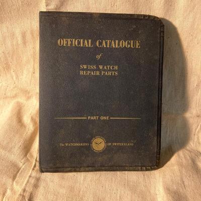 LOT 259: Vintage Official Catalogue of Swiss Watch Repair Parts Book, How to Replace Watch Batteries Book, Bulova Hands Catalog and...