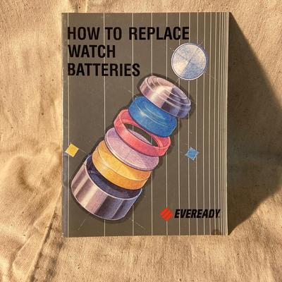 LOT 259: Vintage Official Catalogue of Swiss Watch Repair Parts Book, How to Replace Watch Batteries Book, Bulova Hands Catalog and...