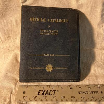 LOT 259: Vintage Official Catalogue of Swiss Watch Repair Parts Book, How to Replace Watch Batteries Book, Bulova Hands Catalog and...