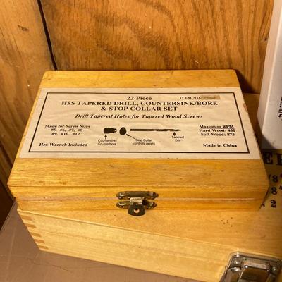 LOT 260: Large Collection of Drill Bits, Boxed Sets, Assorted Sizes and Styles