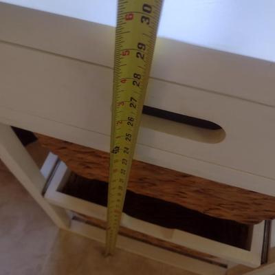 Double Basket Storage Side Table