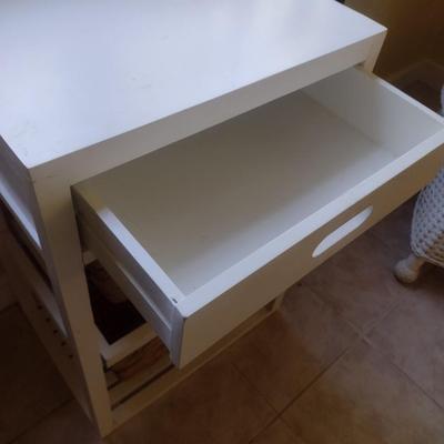 Double Basket Storage Side Table