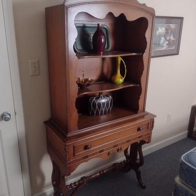 Mid Century Imperial Furniture Company Sideboard Hutch with Harp Trestle Design