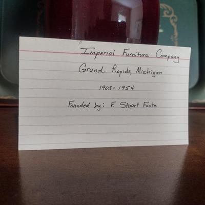 Mid Century Imperial Furniture Company Sideboard Hutch with Harp Trestle Design