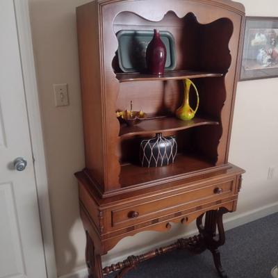 Mid Century Imperial Furniture Company Sideboard Hutch with Harp Trestle Design