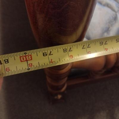 Vintage King Sized Turned Wood Four Post Bed with Mattress Set