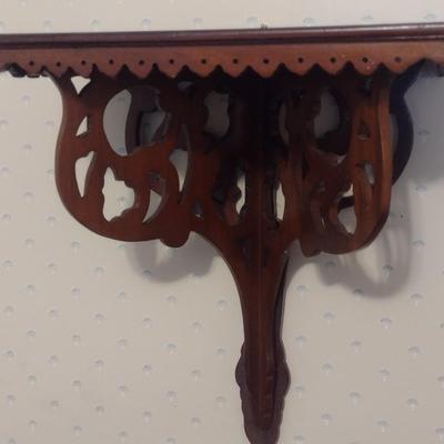 Vintage Victorian Carved Wall Shelf