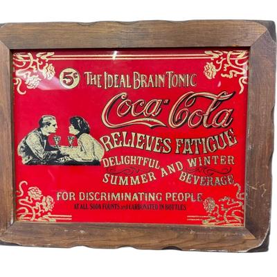 Sale Photo Thumbnail #203: This colors on this piece remain vibrant. The vintage frame is complete. Measurement: 19" x 15". [SM]