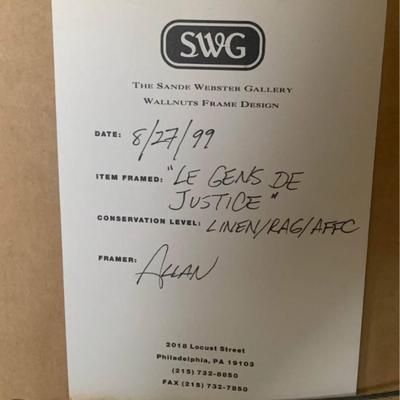 Set of 3 Framed Honoré Daumier Lithographs-Les Gens de Justice (Museum Quality,Great for Law Office)