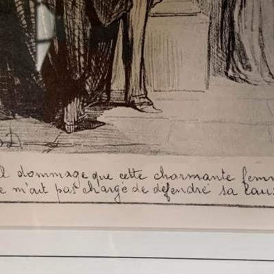 Set of 3 Framed Honoré Daumier Lithographs-Les Gens de Justice (Museum Quality,Great for Law Office)