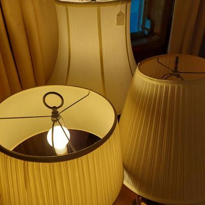 Sale Photo Thumbnail #71: You get all 3 lamps with shades.. the stand 27" 30"  &36" tall