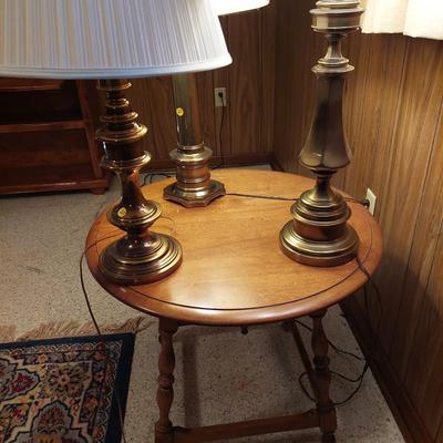 Sale Photo Thumbnail #69: You get all 3 lamps with shades.. the stand 27" 30"  &36" tall