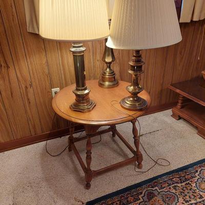 Sale Photo Thumbnail #68: You get all 3 lamps with shades.. the stand 27" 30"  &36" tall