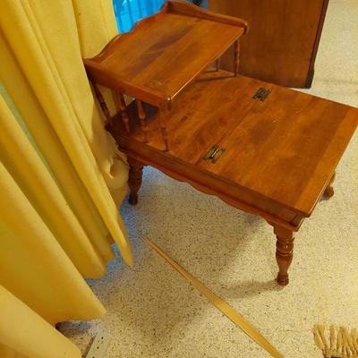 Sale Photo Thumbnail #73: A great side table made of all wood. Dimensions are 26" tall 18" wide  &27" deep