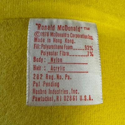 Sale Photo Thumbnail #237: Made by Hasbro for McDonalds. One shoe has been reattached. Age related wear. Measurement: 20"H. [JP]