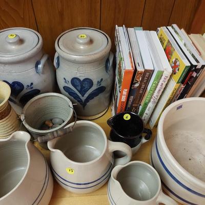 Sale Photo Thumbnail #95: A great lot of earththenware you get what you see in the pictures but no cookbooks.
