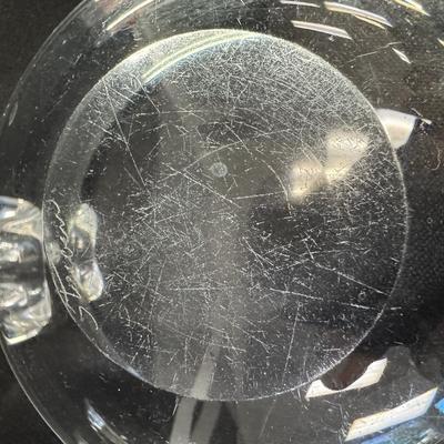 Sale Photo Thumbnail #248: Two pieces. These are great examples of Steuben mid-century ashtrays. Each is signed. Measurement: 5"L (each). [CS]