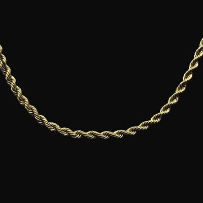 Sale Photo Thumbnail #258: **WIRE TRANSFER IS REQUIRED IF SHIPPED.** [4.22g] Signed Gingiberri chain. Length is 18". The clasp does not close securely (possible spring). **ALL PRECIOUS METALS SALES ARE FINAL. NO REFUNDS WILL BE GIVEN FOR ANY REASON.** [KB]