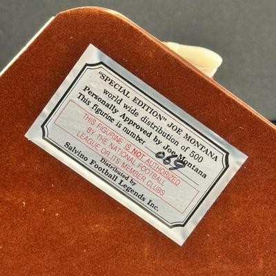 Joe Montana 69/500 Signed Auto Salvino SF 49ers Legends Figurine