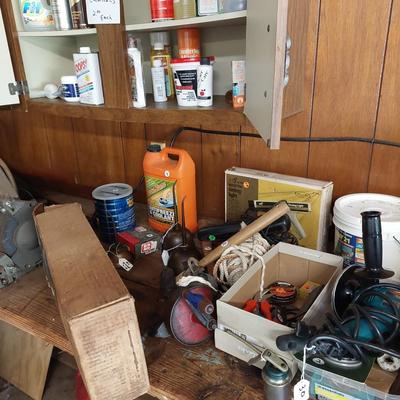 Sale Photo Thumbnail #112: A little bit of everything in this tool lot a vintage sears bench grinder, proto socket set also a mikita grinder.you get everything in the pictures