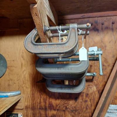 Sale Photo Thumbnail #116: A get lot of 4 c clamps. Most by Sears.