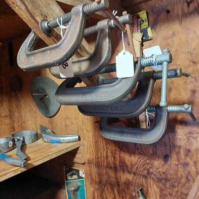 Sale Photo Thumbnail #115: A get lot of 4 c clamps. Most by Sears.