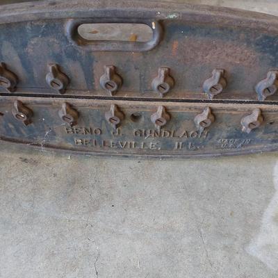 Sale Photo Thumbnail #122: Made by Beno J Gundlach to cut asbesto roof tiles back in the day when you did not know you can get sick. Perfect for someone who collects cast iron.