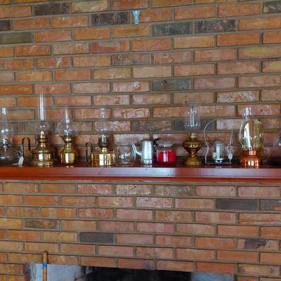 Sale Photo Thumbnail #129: Some great oil lamps some vintage. You get all in the pictures and I will give you a gallon of oil for free. Would make perfect holiday gifts.