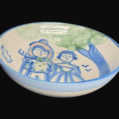 Sale Photo Thumbnail #328: Includes a serving bowl, salad plates, salt and pepper, and a mug. Total of seven pieces. Country couple and other country scenes. [CS]