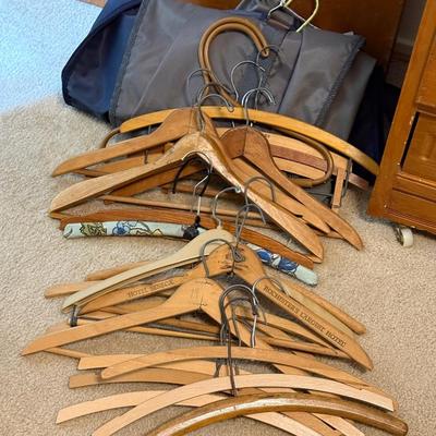 Sale Photo Thumbnail #67: 2 dressers, vintage men’s clothing, Avon, original art, wooden hangers, milk glass, dresser top items, books, etc