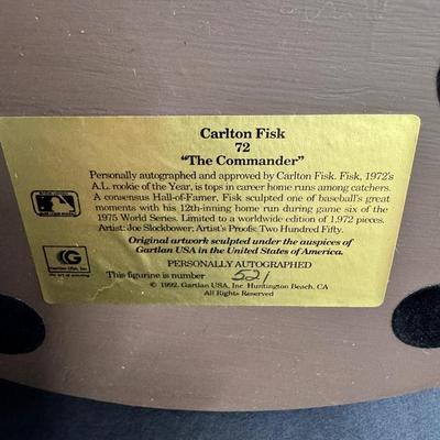 Carlton Fisk Autographed Figurine 521/1972