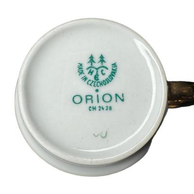 Sale Photo Thumbnail #347: Service for six. Green, with gilded handles, accents, and interiors. Made in Czechoslovakia. [RE]