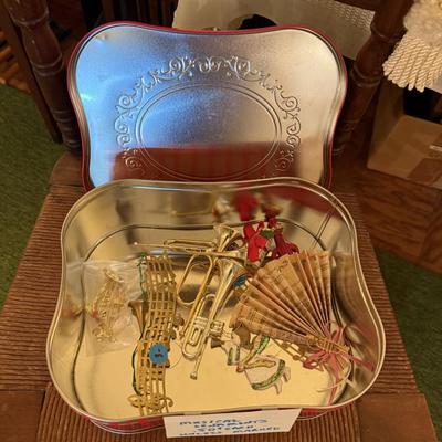 Sale Photo Thumbnail #96: China, crystal, silverplate tea sets, lamps, serve ware, ladder back chair, musical ornaments, large gesso mirror, milk glass, murano, colored glass, framed artwork, decorative platewall plates, walll pocket, etc
DOES NOT INCLUDE: table, tablecloth, plate