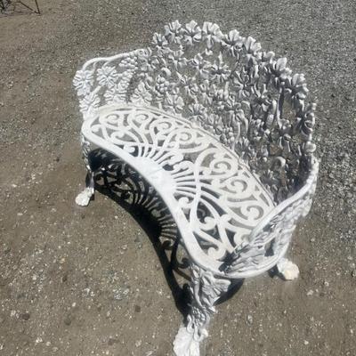 Sale Photo Thumbnail #167: Antique Victorian Cast Iron Grape Leaf Garden Settee