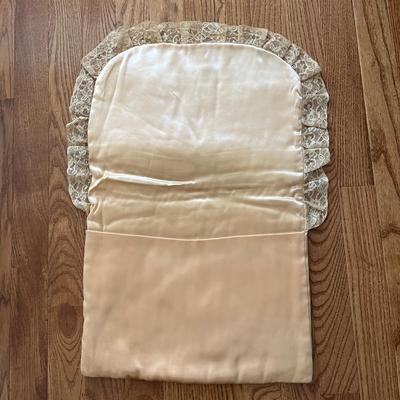 Vintage Satin and Lace Wedding Dress and Veil (HC-BC)