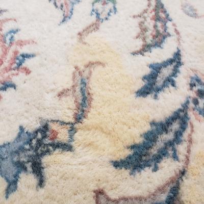 12' x 9' Wool Ivory and Blues Area Rug (DR-KD)