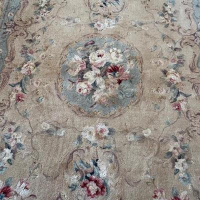 Two Floral Aubusson Rugs (LR-SF)