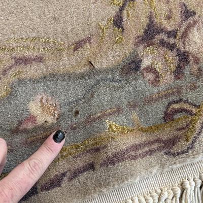 Two Floral Aubusson Rugs (LR-SF)