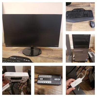 Dell OptiPlex 3020. ViewSonic Monitor, Logitech Keyboard/Mouse, Surge Protector (BLR-KD)