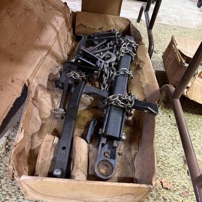 Sale Photo Thumbnail #156: 1st garage middle section
Records, China, coffee table, tow bar, cigar boxes, miscellaneous, toaster oven, card table
DOES NOT INCLUDE: Wooden tables,