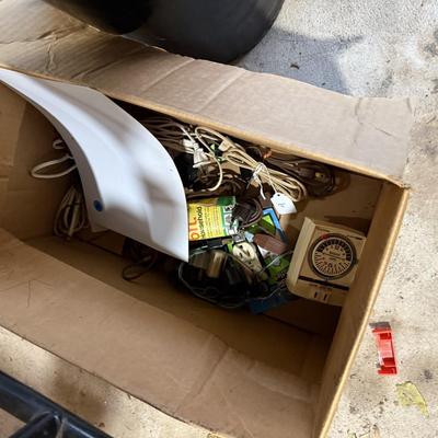 Sale Photo Thumbnail #147: 1st garage middle section
Records, China, coffee table, tow bar, cigar boxes, miscellaneous, toaster oven, card table
DOES NOT INCLUDE: Wooden tables,