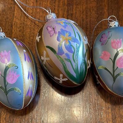 Dept. 56 painted egg ornaments
