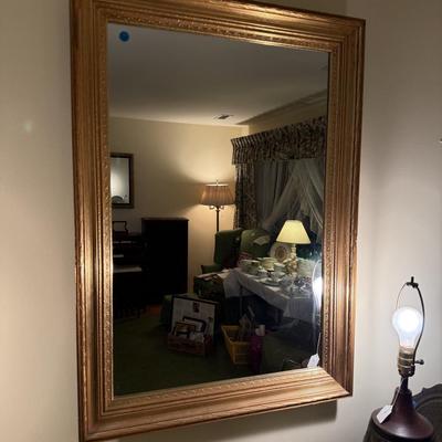 Sale Photo Thumbnail #231: MCM lamps, bentwood chair, Hollywood regency decor, ironstone, vases, pottery, cherubs, angels, vintage cards, baskets, Art Deco thermometer, Toby mug tea set, mirror, more
DOES NOT INCLUDE TABLE, TABLECLOTH, PLATE STANDS