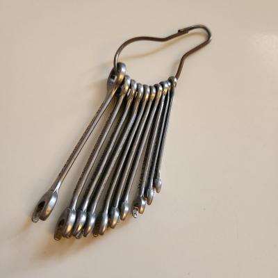 Sale Photo Thumbnail #213: This auction lot is for a Craftsman Mini Combination Wrench Set. This nifty set of 10 very small size wrenchs is ready for use.  They range in size from 3/8-inch to 5/32-inches. The largest wrench measures about 4-inches in length.