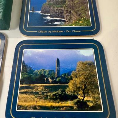 Sale Photo Thumbnail #313: Boxed set of 6 coasters, each with a different color photo of inspiring places in Ireland. New in original box.